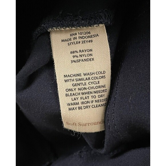 Soft Surroundings Womens XL Navy Blue Perfect Ponte Straight Leg Pant Pull On - Picture 4 of 4